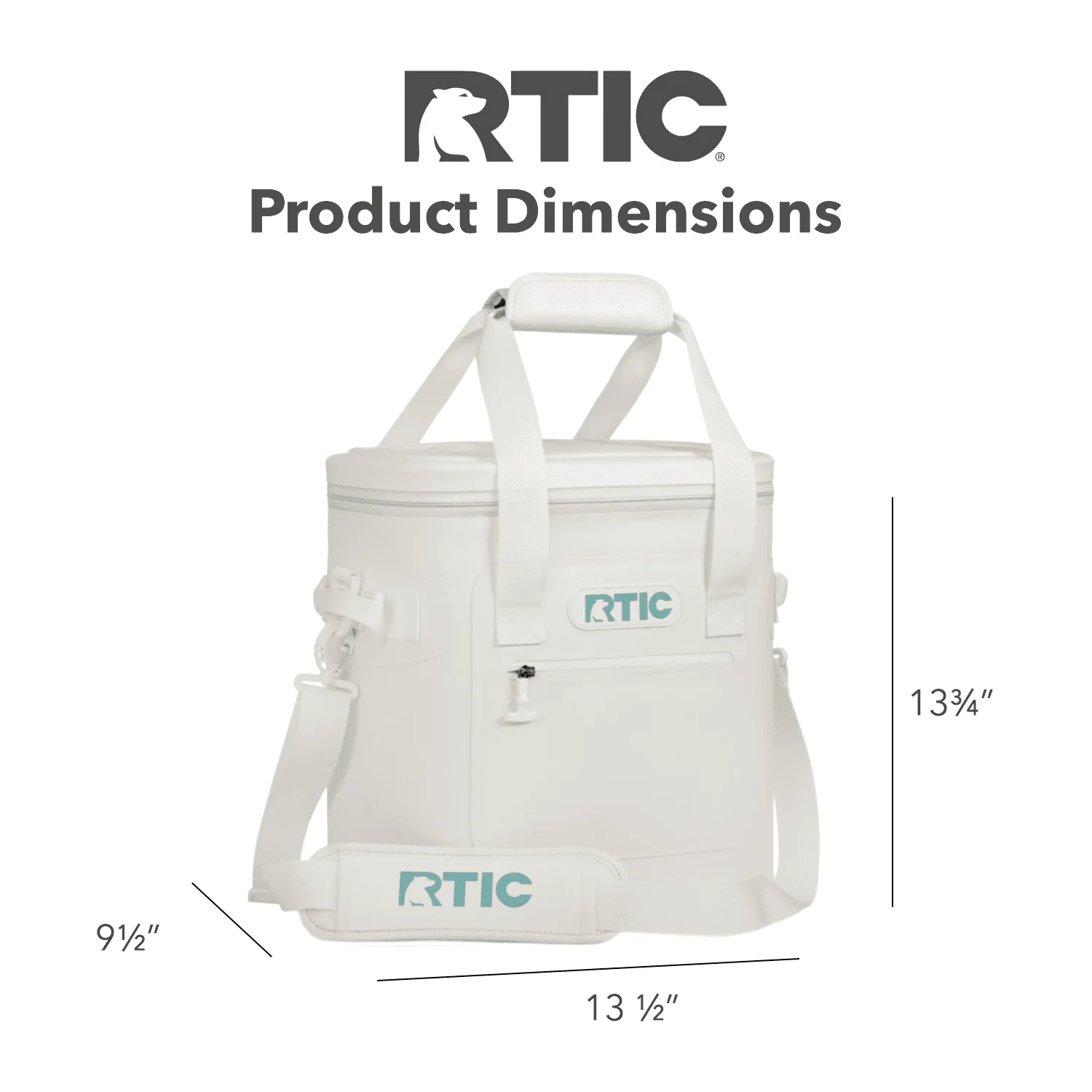 RTIC 20 Can Soft Pack Cooler, Leakproof Ice Chest Cooler with Waterproof Zipper, Blue/Grey
