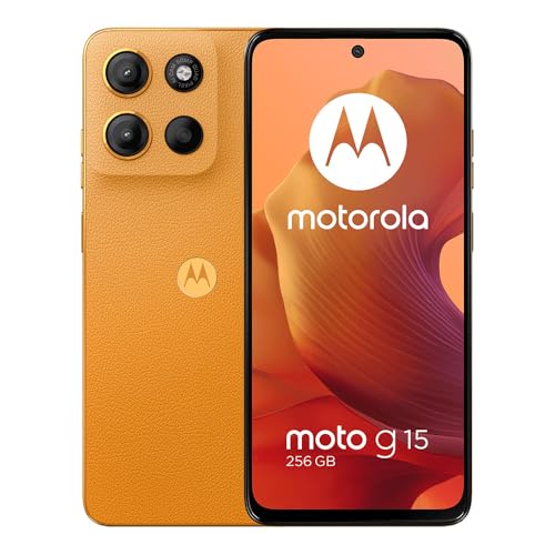 Motorola Moto G15 4G LTE (XT2521-2) 4+256GB Dual Sim | GSM Unlocked | International Model | for T-Mobile, Metro PCS, Mint & Tello - (Gray)