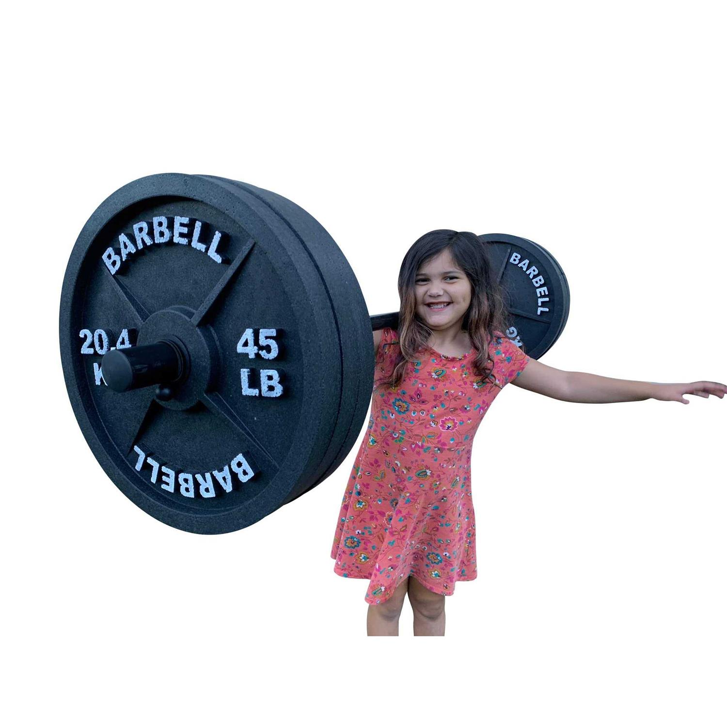 Fake Weights Fake Not 45lb Weight Plates Styrofoam Olympic Style 45 lb Barbell Pair Prop Marketing Barbell Bar Not Included