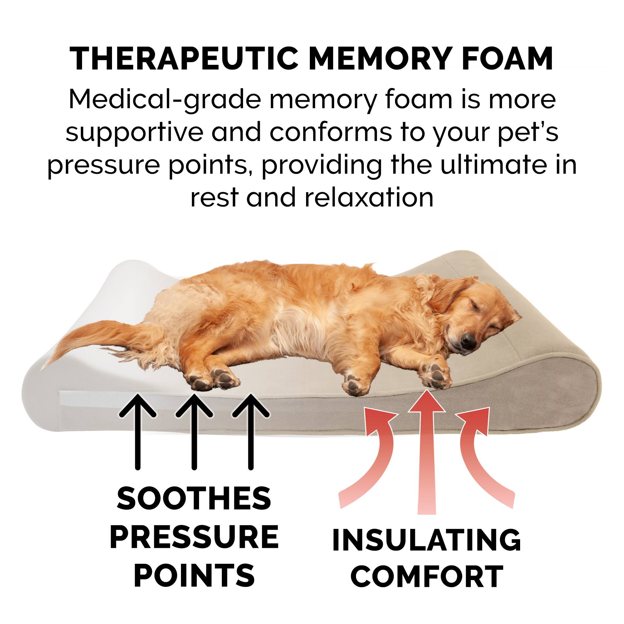 FurHaven Pet Dog Bed | Memory Foam Microvelvet Luxe Lounger Pet Bed for Dogs u0026 Cats (Clay, Giant)