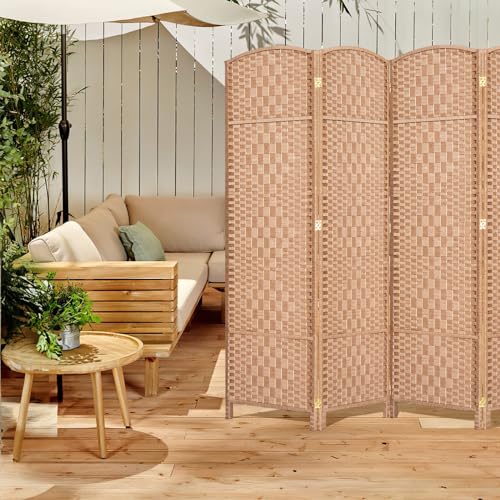 Room Divider, Room Dividers and Folding Privacy Screens, 16in Privacy Screen, 6 Panel Temporary Wall Partitions, 6ft Space Separation Panel Screen