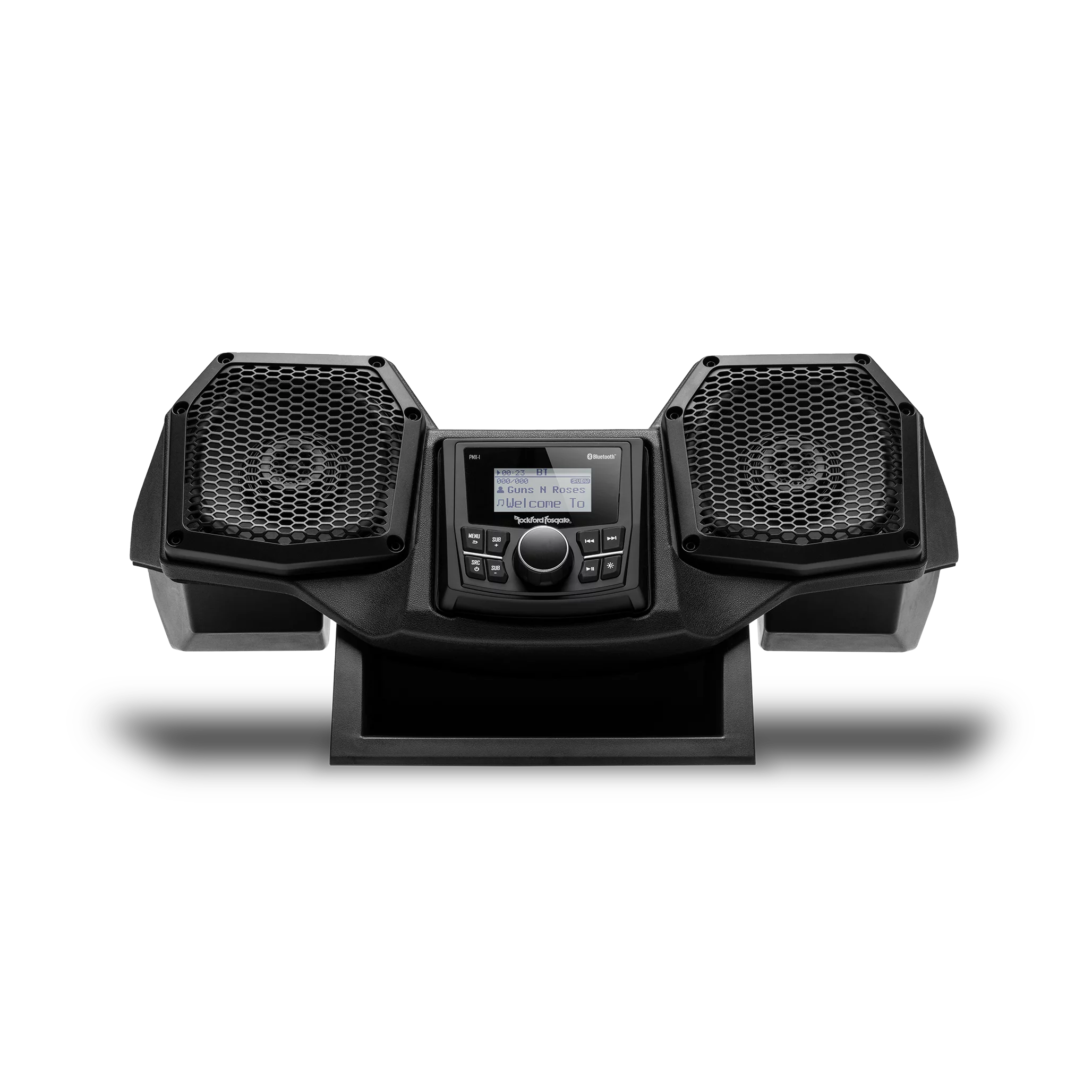 Rockford Fosgate RNGR18-STG1 Audio Kit: All-In-One Dash Housing Pre-installed with PMX-1 Receiver and 5.25" Speakers for Select Polaris Ranger Models