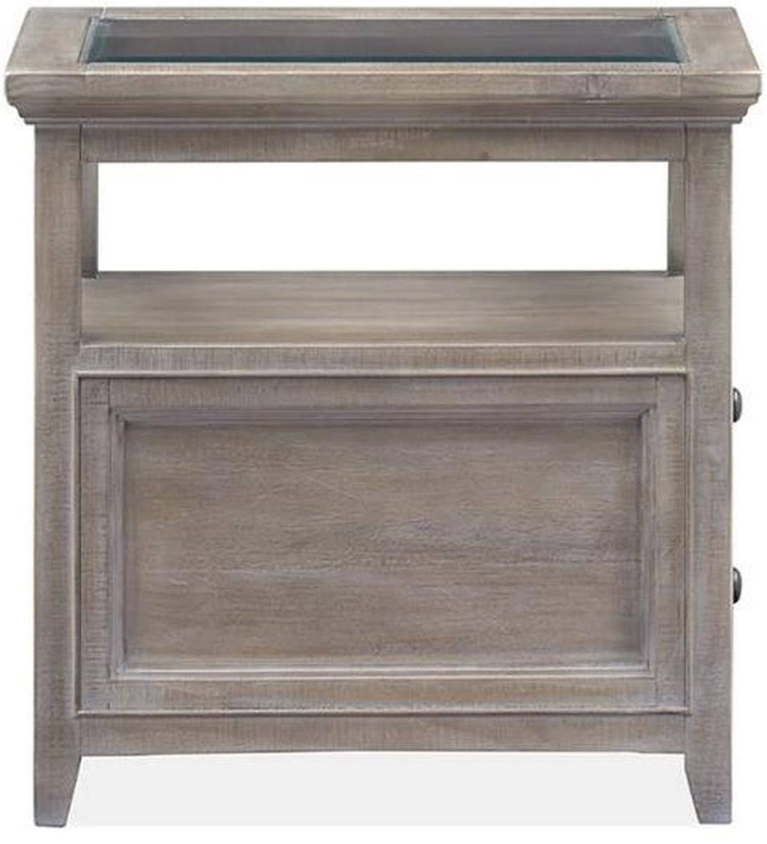 Magnussen Paxton Place Chairside End Table in Dovetail Grey