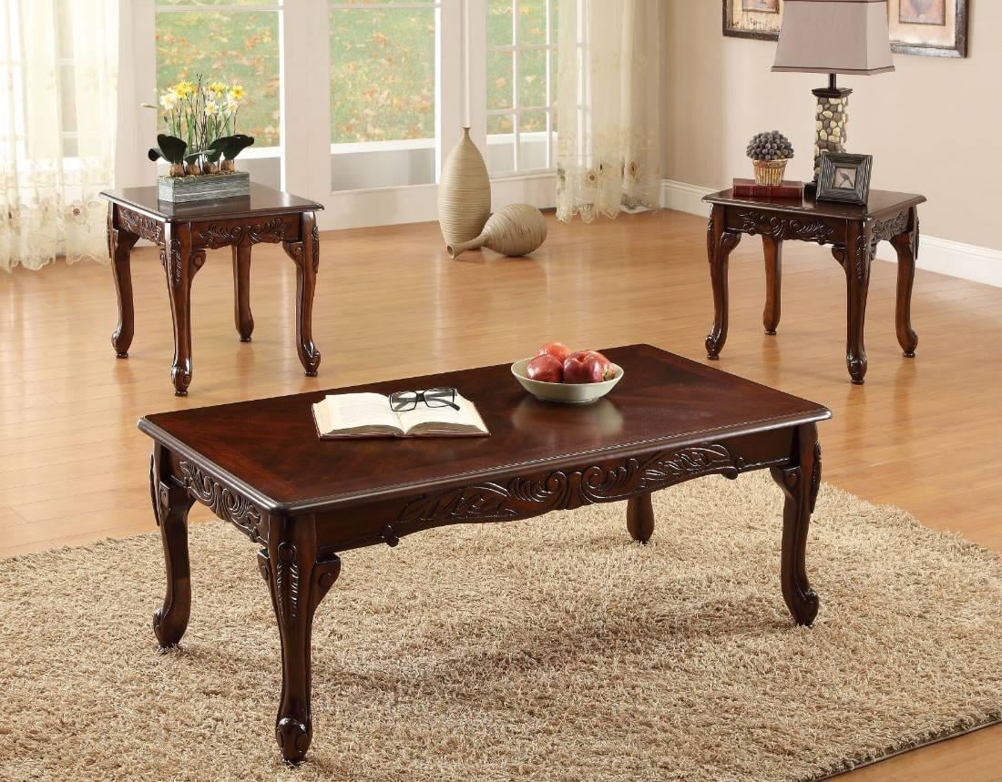 Traditional Purple & Dark Cherry Living Room Set 5pcs FOA Casilda & Cheshire