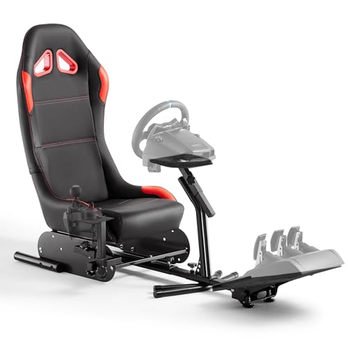 DIWANGUS Racing Simulator Cockpit Steering Wheel Stand with Seat Gaming Chair Sim Racing Cockpit for G29 G920 G923 G27 G25 T248X T248 T300RS T150 458