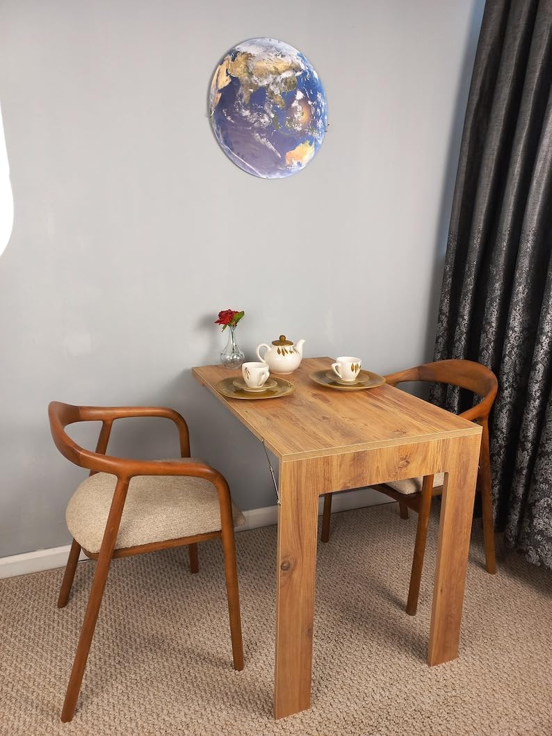 Wall Mounted Folding Table, Framed Folding Table, Foldable Kitchen Table, Space Saving Dining Table, Murphy Desk, Customizable Table