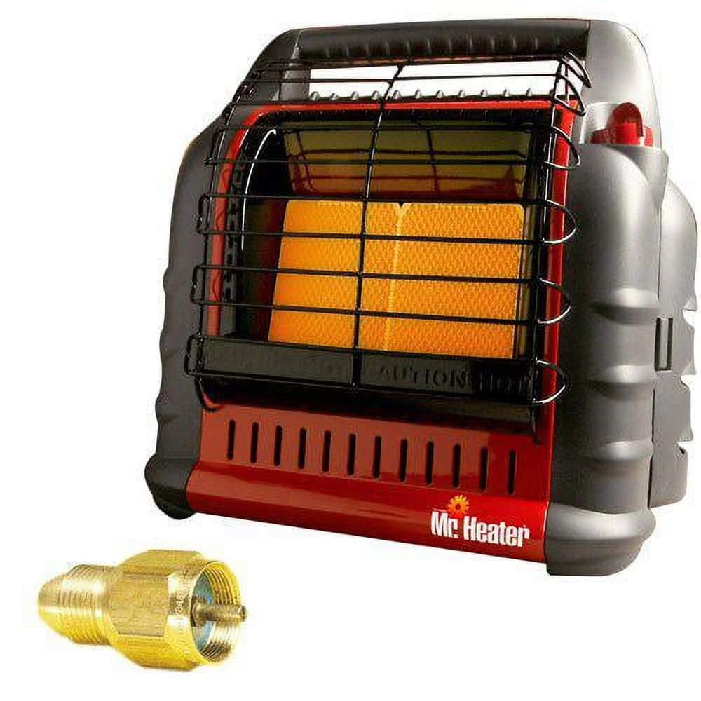 Mr. Heater Portable Big Buddy Propane Heater with Propane Tank Refill Adapter
