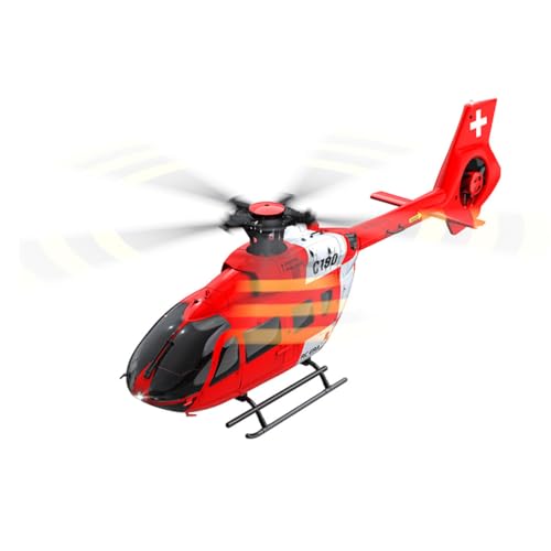 C190 1/30 Scale 6CH Single-Rotor RC Helicopter, Altitude Hold & Gyro Stabilization RC Plane, Beginner-Friendly Drone for Adult(4 Battery)