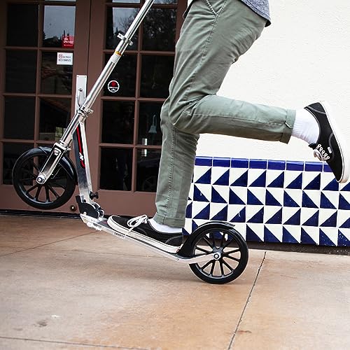 Razor A6 Kick Scooter for Kids Ages 8+ - Extra-Tall Handlebars & Longer Deck, 10" Urethane Wheels, Anti-Rattle Technology, for Riders Up to 220 lbs
