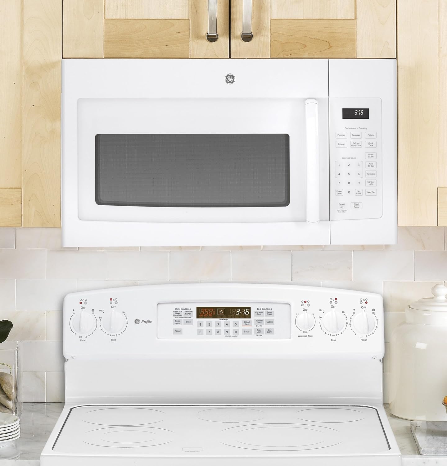 GE JVM3160DFWW 1.6 Cu. Ft. Over-the-Range Microwave Oven