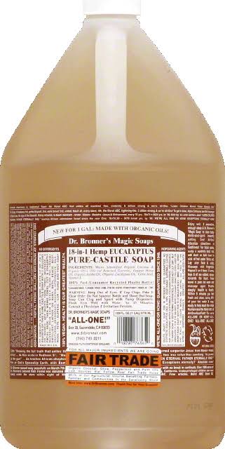 Dr Bronners Soap, Pure-Castile, 18-in-1 Hemp, Eucalyptus - 128 fl oz