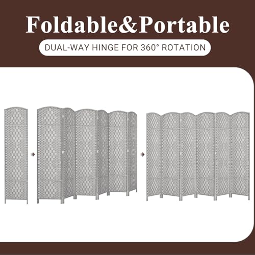 Room Divider, Room Dividers and Folding Privacy Screens, 16in Privacy Screen, 6 Panel Temporary Wall Partitions, 6ft Space Separation Panel Screen