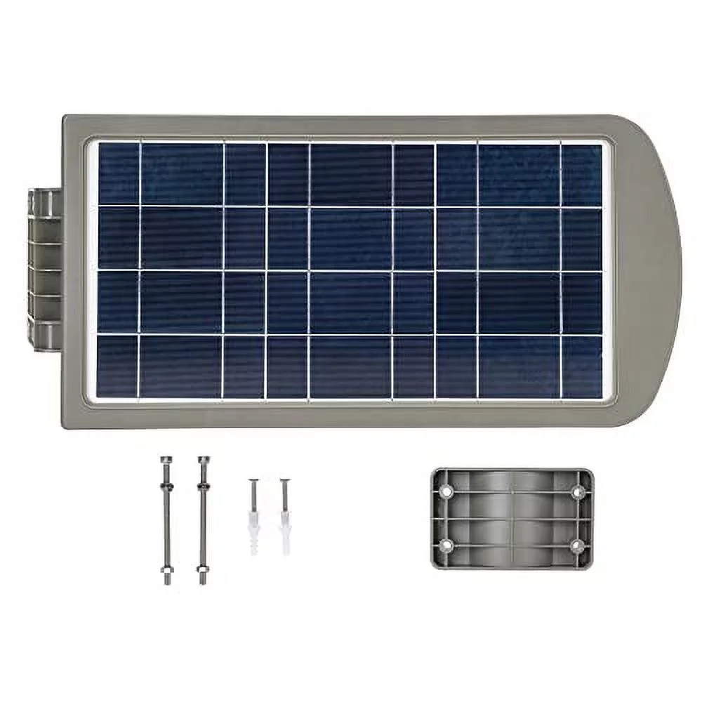 Gama Sonic 2800 Lumens Outdoor Solar Light with PIR Motion Sensor with Timer, Bright White Area Light, Dark Grey