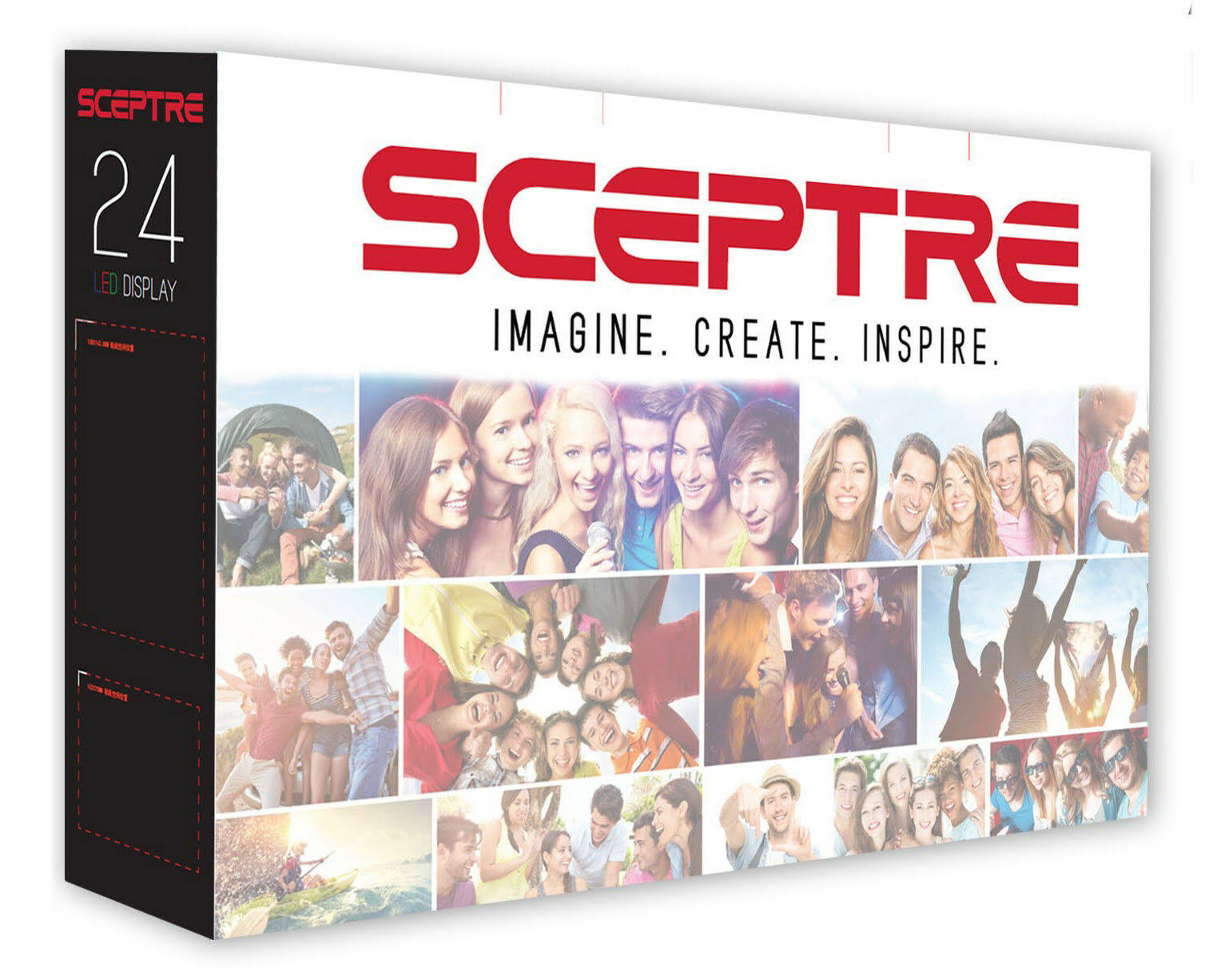 Sceptre 24 inch Class 1080p FHD LED TV with Built-In DVD Player E246bd-f