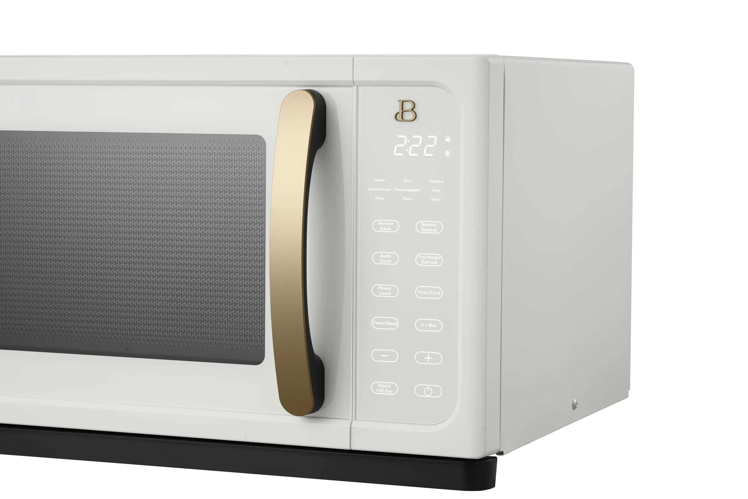 Beautiful 1.1 Cu ft 1000 Watt, Sensor Microwave Oven, White Icing by Drew Barrymore, New - Radiant Selections