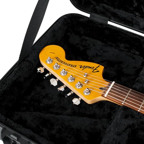Gator Cases Molded Flight Case for Strat/Tele Style Electric Guitars with TSA Approved Locking Latch, (GTSA-GTRELEC)