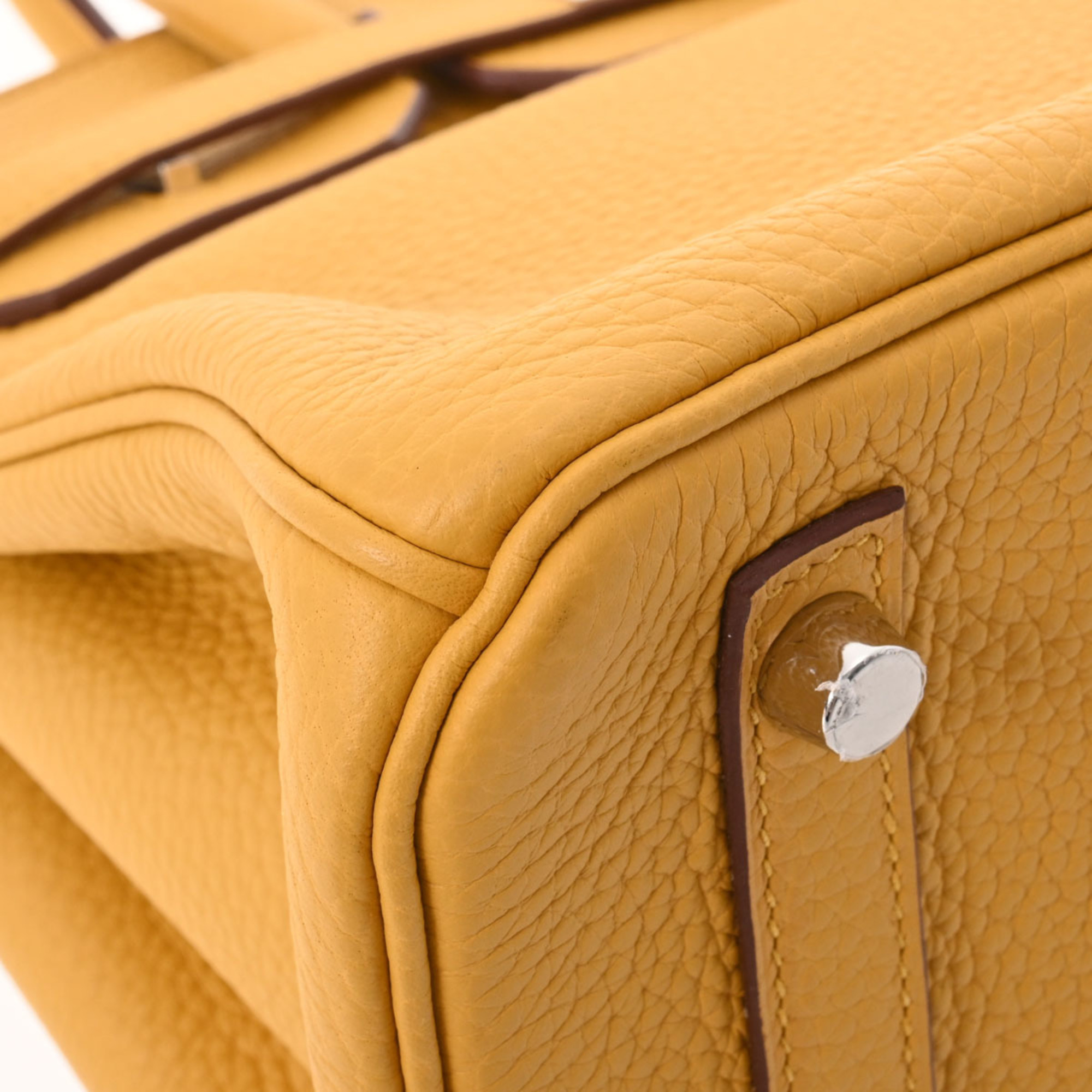 Pre-Owned HERMES Hermes Birkin 30 Jaune Ambre D Engraved (around 2019) Ladies Taurillon Clemence Handbag (Like New)