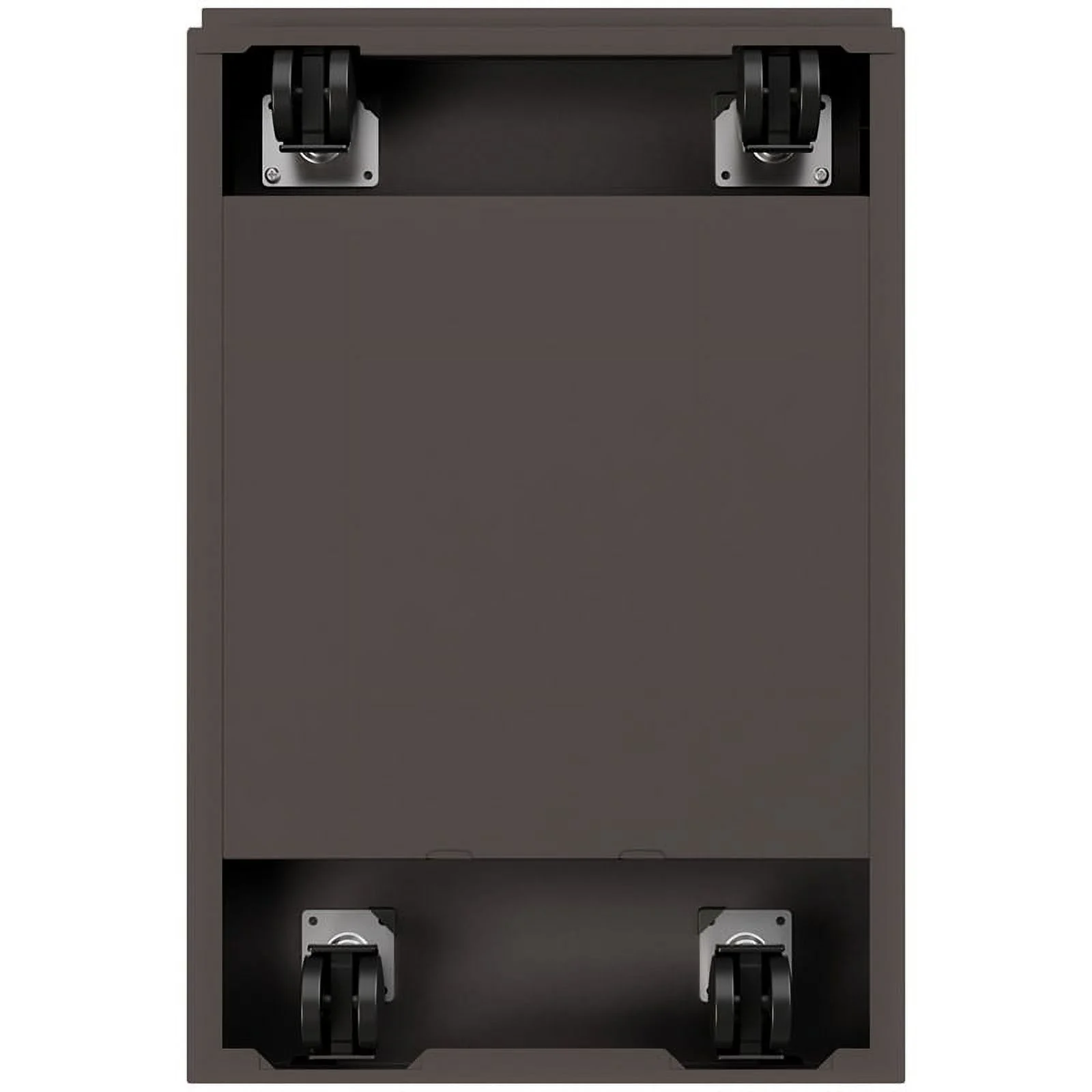 Bowery Hill 3-Drawer Modern Metal Mobile Pedestal File Cabinet in Espresso