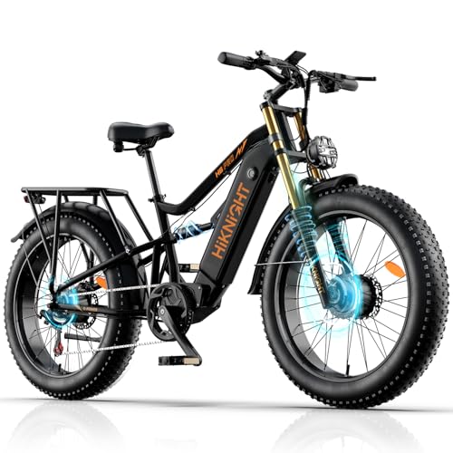 Dual Motor Electric Bike Peak 3000W, 52V 20AH Battery E Bike for Adults 26 Inch Fat Tire Mountain Electric Bicycle 38 MPH