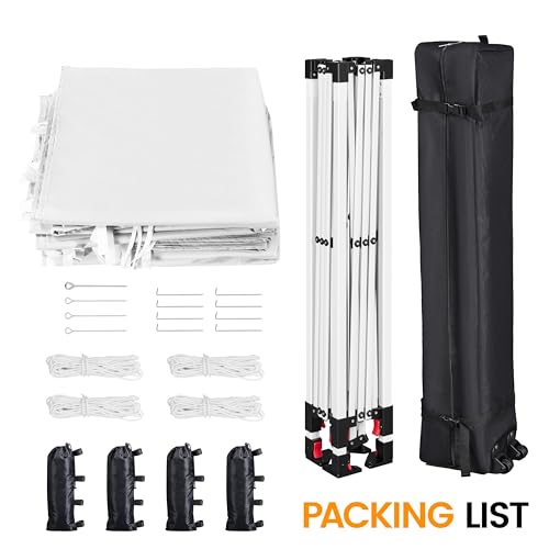 Yaheetech 10x10 Pop Up Canopy with 4 Removable Sidewalls, Portable Enclosed Instant Tent, Waterproof Outdoor Tent, Beach Sun Shelter with 4 Sandbags