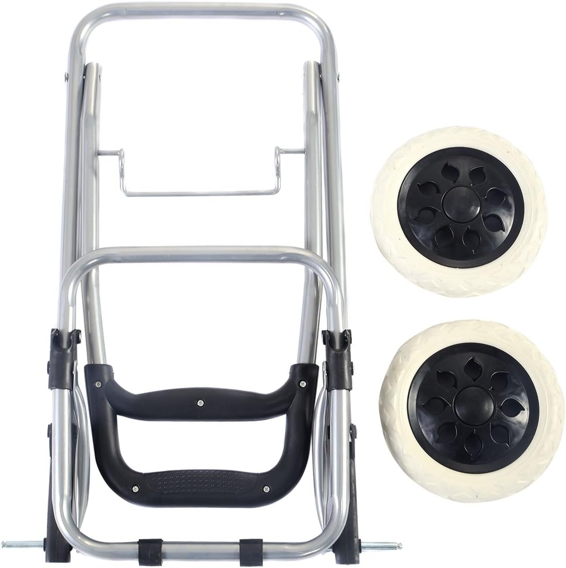 Giantex Shopping Cart Trolley Grocery Carts Heavy Duty with Wheels Foldable Removable Push Bag Condo Apartment Picnic Beach Travel Pull Utility