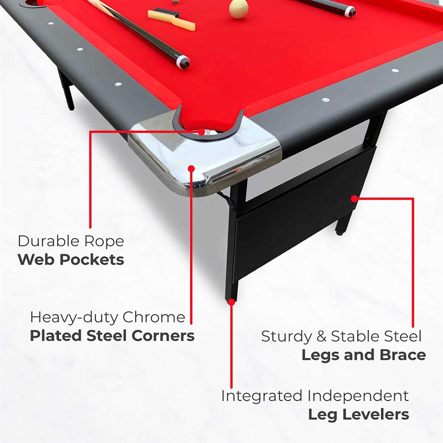 Hathaway Fairmont 6-ft Portable Pool Table - Sports Supplies Online Store