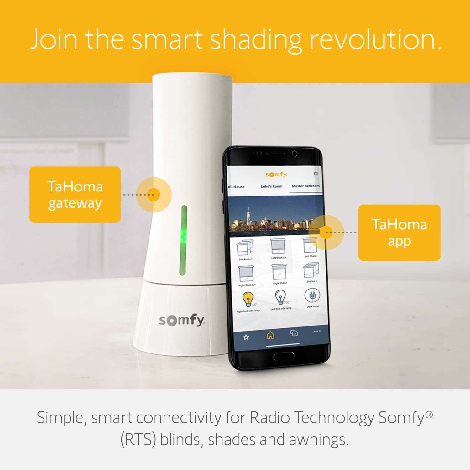Somfy TaHoma Hub Gateway For RTS Blinds Shades