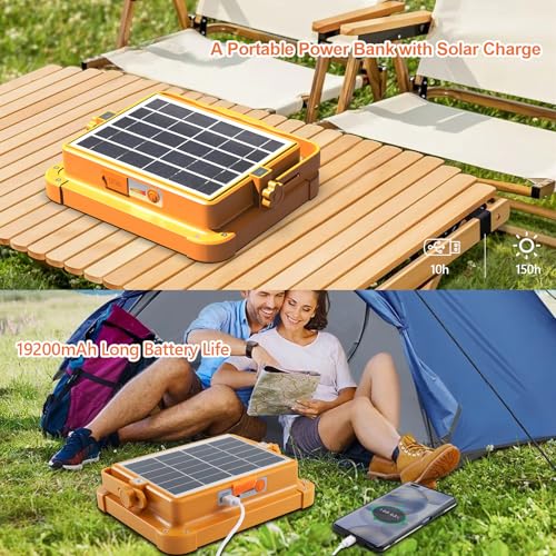 Portable LED Work Solar Light 100W 16500mAh 10000 LM with Stepless Brightness Job Site Battery Rechargeable LED Floor Light for Emergency Worklight