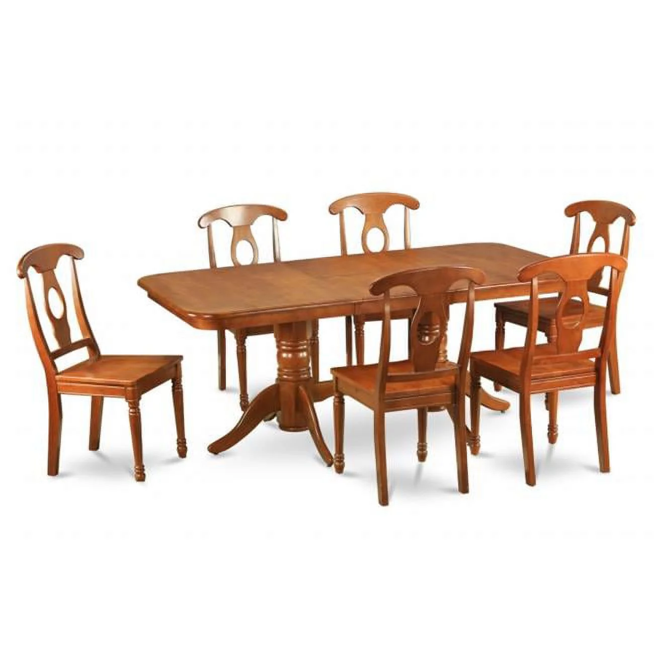 5 Piece Dining Set Dining Table and Chair Set Having Oval Table With Leaf and 4 Dining Chairs