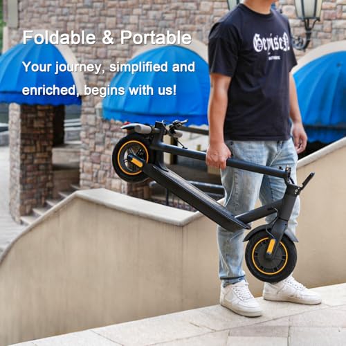 Electric Scooter 10" Solid Tires 600W Peak Motor Up to 20Miles Range and 19Mph Speed for Adults