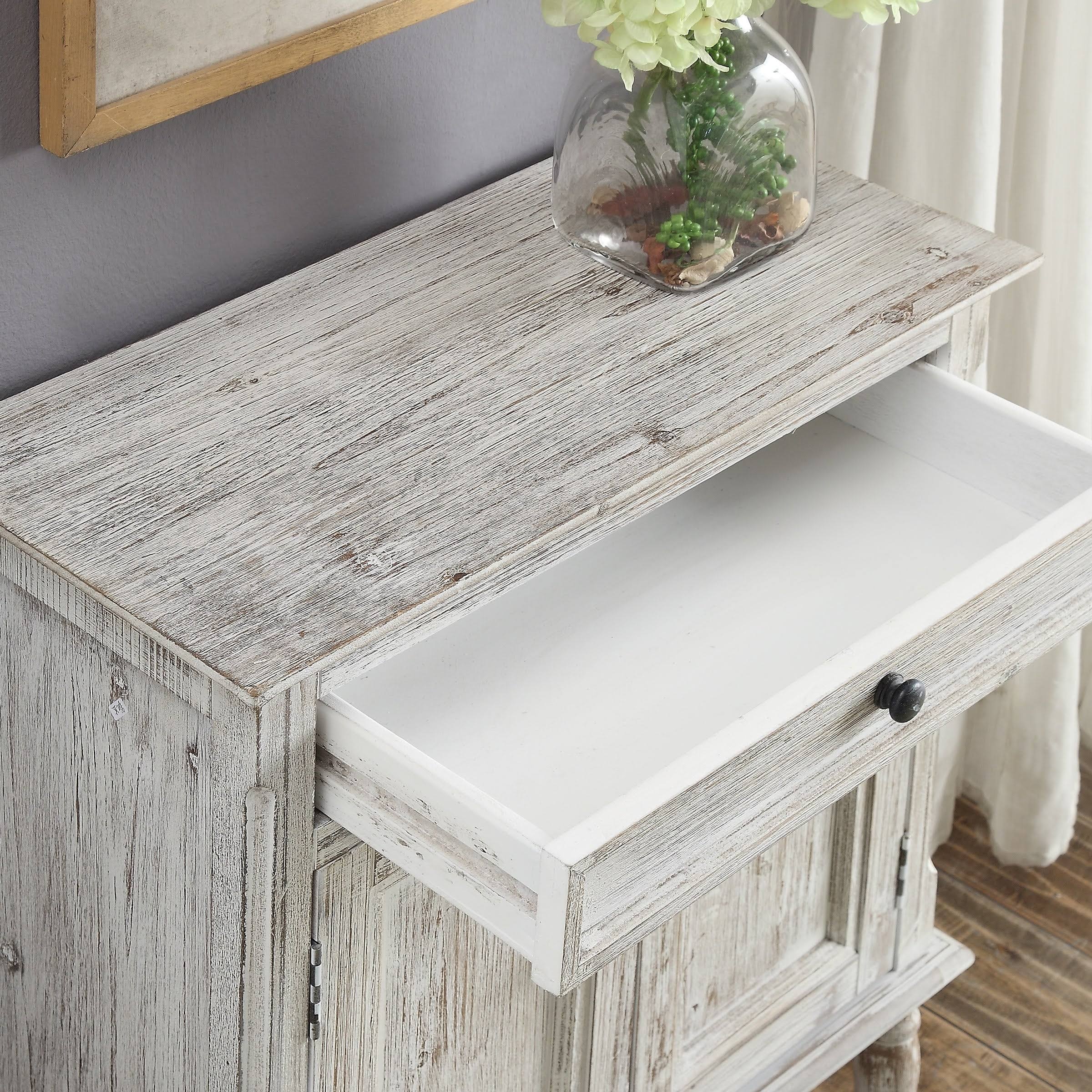 Crestview Collection White Wood Accent Cabinet