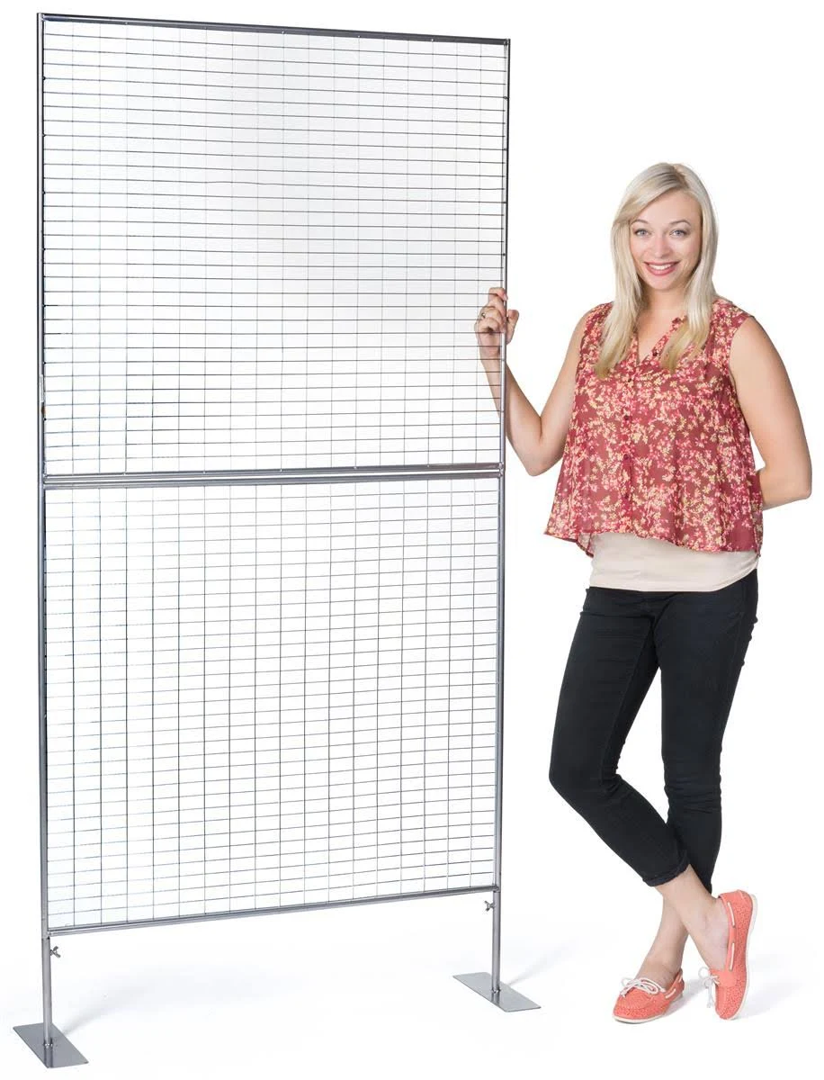 Double Tiered Panels - U-Shaped Art Show Display Iron Mesh Grid
