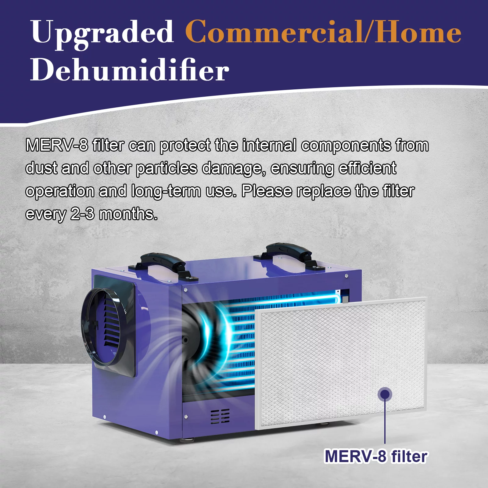 ABESTORM 113 Pint Crawl Space Dehumidifiers Commercial Dehumidifier with Hose, up to 1,200 Sq.ft
