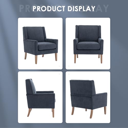 COLAMY Modern Wingback Living Room Chair, Upholstered Fabric Accent Armchair