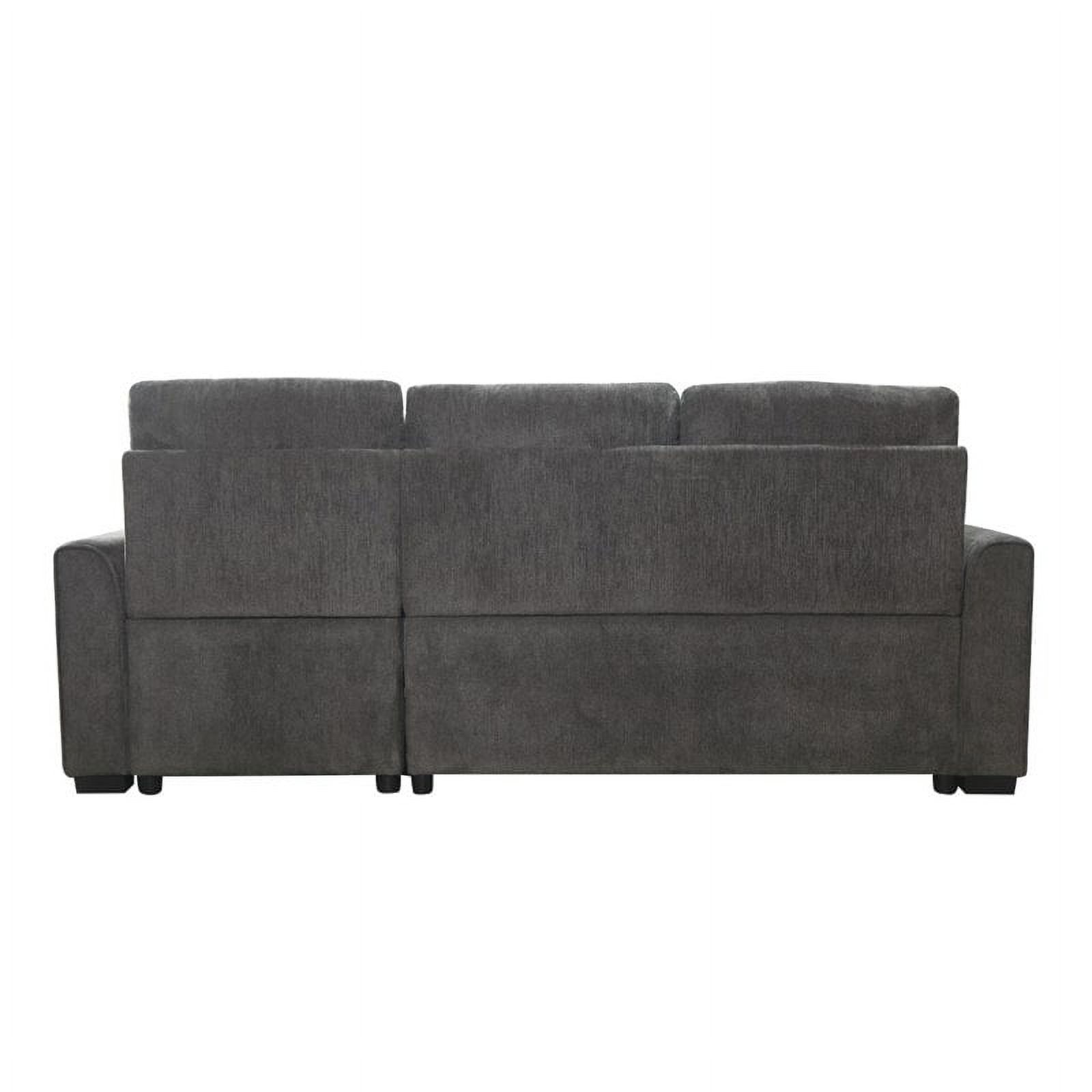 Bowery Hill Modern / Contemporary Reversible Sectional in Dark Gray Finish