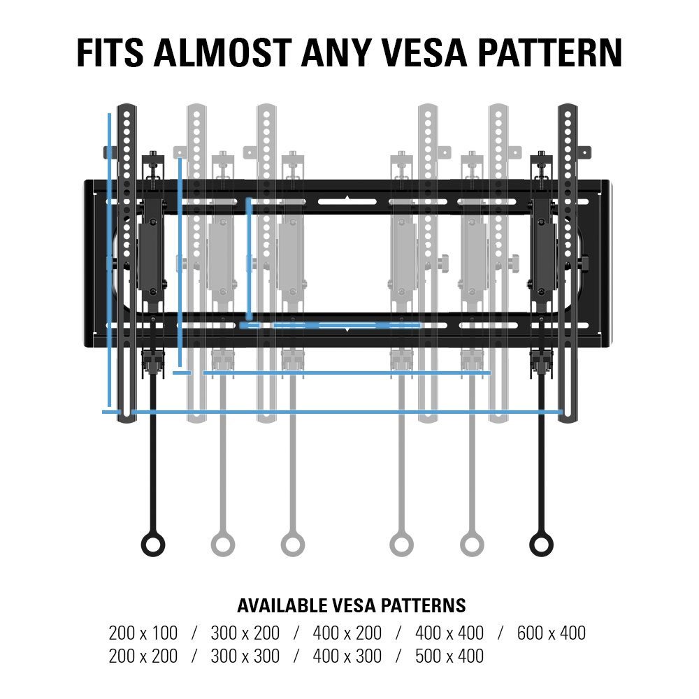 Sanus Advanced Tilt Premium Universal TV Wall Mount for 46” to 90” Flat-Panel TVs - Low Profile, Smooth Extension & Easy to Install - Model VLT6-B1