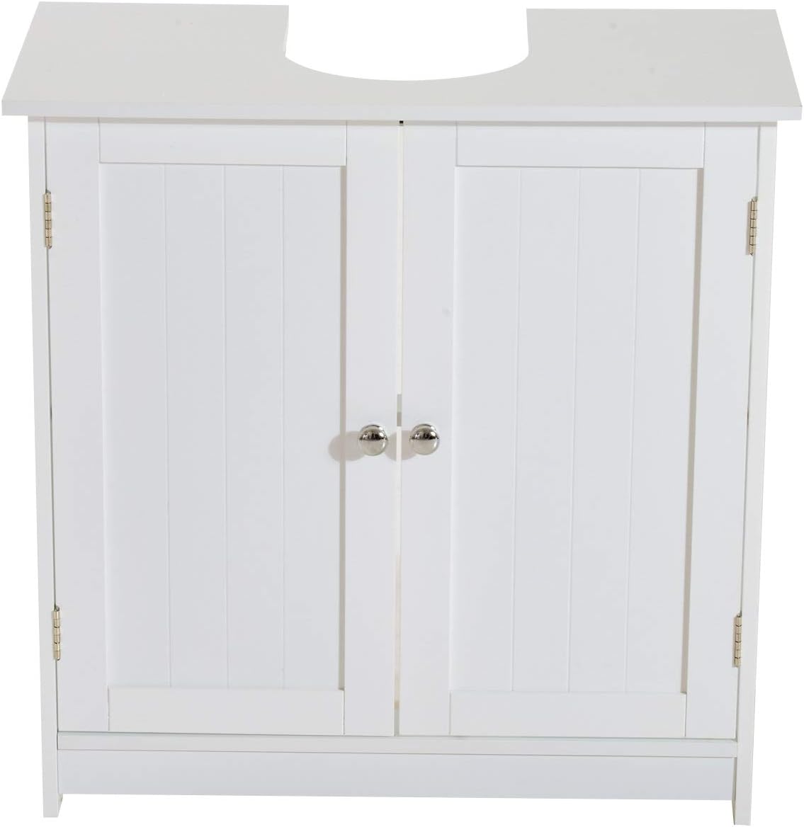 HOMCOM 24” Pedestal Sink Bathroom Vanity Cabinet - White