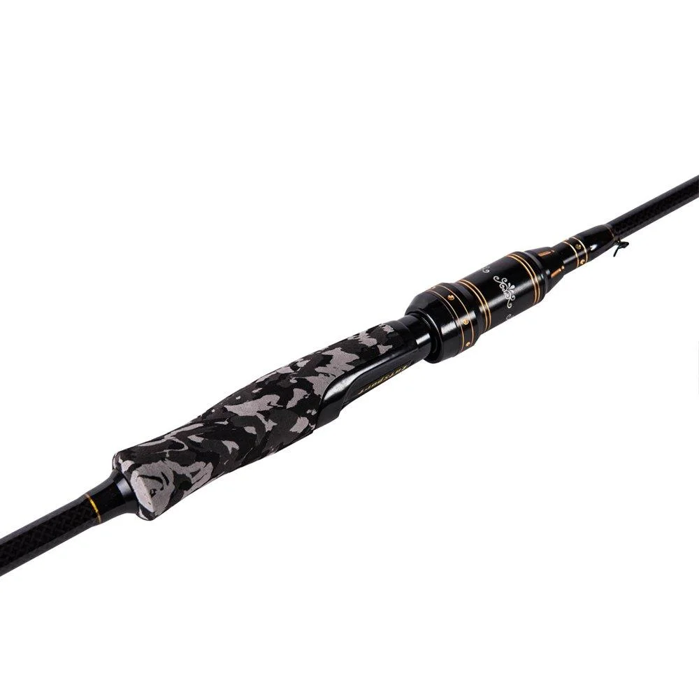 Entsport Camo Legend 2-Piece 7-Feet Spinning Rod 24 Ton Carbon Fiber Spincasting Fishing Rod with 2 Tips