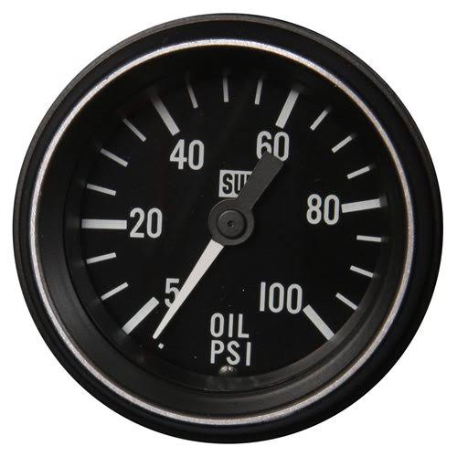 2-1/16 inch Oil Pressure Gauge, 5-100 PSI Mechanical, Stewart Warner Heavy-Duty Series Analog Gauges|Stewart Warner Performance