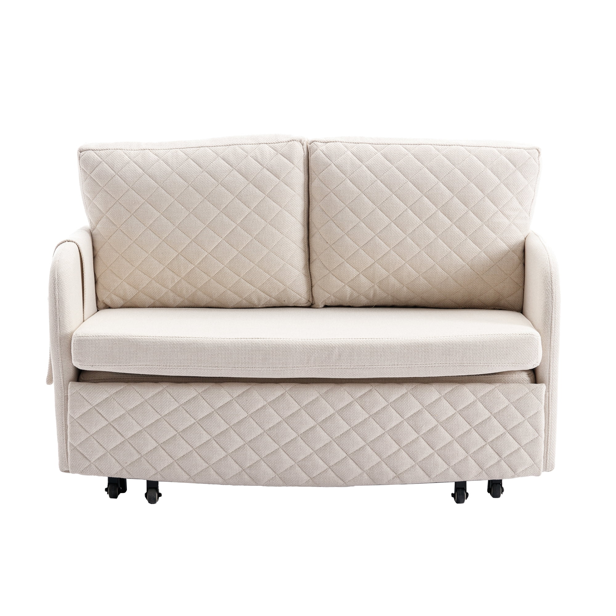 Ucloveria 46" Convertible Sleeper Sofa Bed, Loveseat Couch with Pull Out Bed