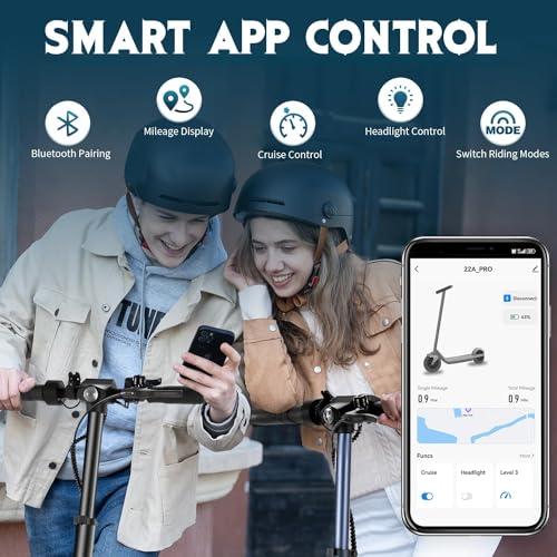 Caroma Electric Scooter, 350W/500W/750W Powerful Motor, 20/25/30 Miles Long Range, 20/25 Mph Top Speed, 9" Solid Tires