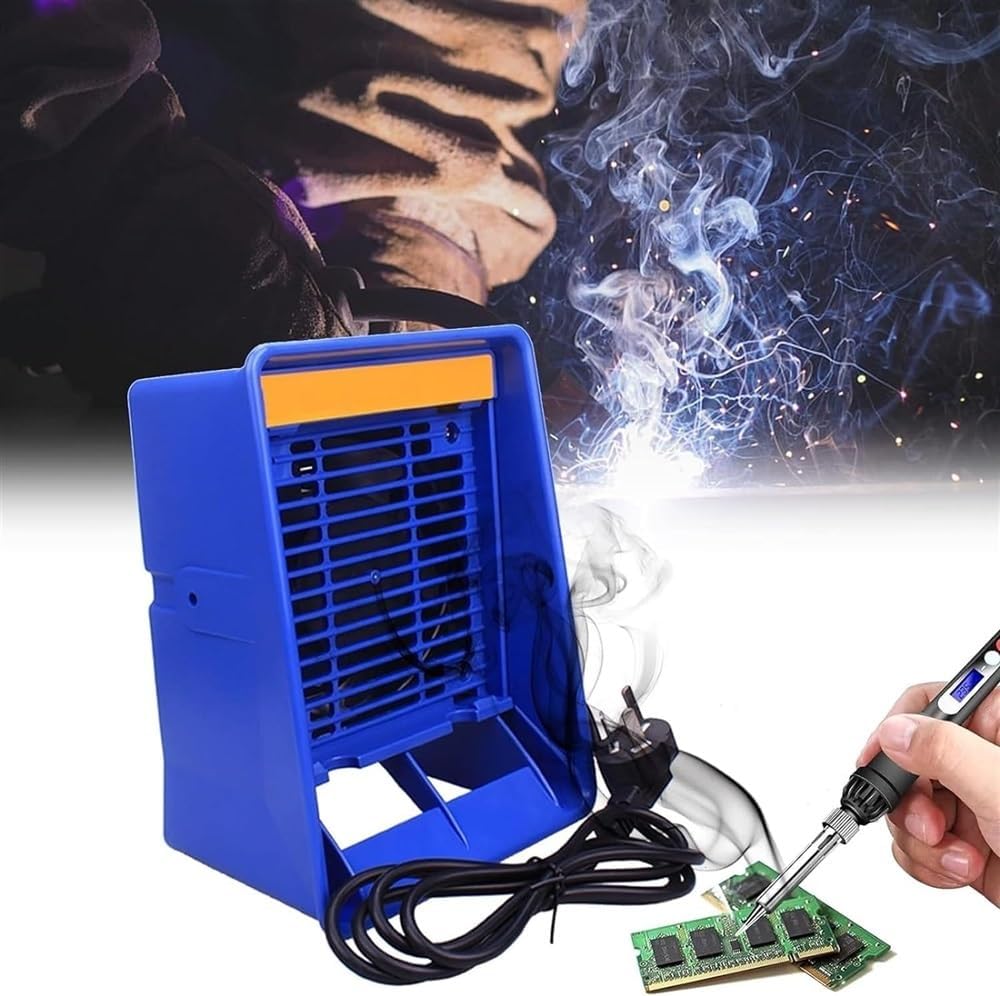 Strong Suction Powe Welding Fume Extractor, Solder Iron Exhaust Fan Solder Fume Extractor Fume Smoke Absorber