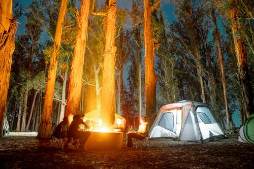 CORE Instant Cabin Tents | 6 Person / 9 Person / 10 Person / 12 Person Family Cabin Multi Room Pop Up Tents Car Camping | Included Storage Pockets