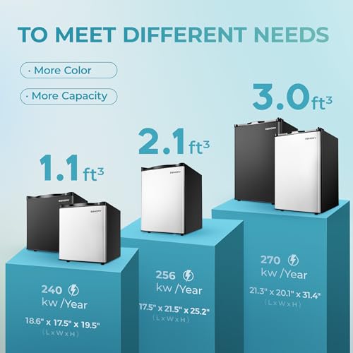 EUHOMY Upright freezer, 3.0Cubic Feet, Single Door Compact Mini Freezer with Reversible Door,Small freezer for Home/Dorms/Apartment/Office, Black