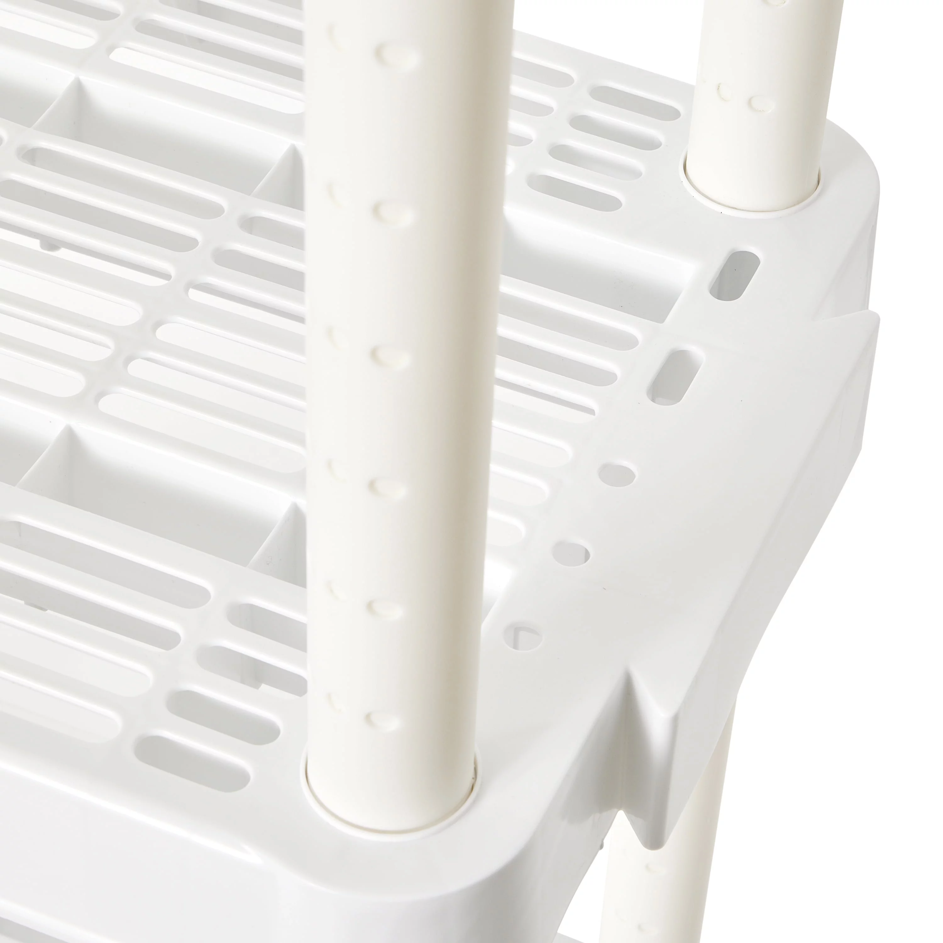 Gracious Living 4 Shelf Adjustable Height Storage Unit, White (2 Pack)