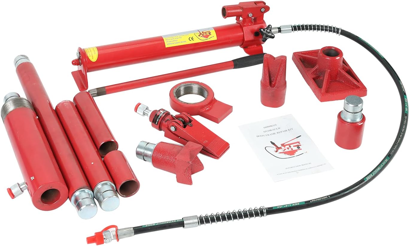 20 Ton Porta Power Kit - 2M(78.7 inch) Oil Hose Hydraulic Car Jack Ram for Loadhandler Truck Bed Unloader Farm and Hydraulic Equipment Construction