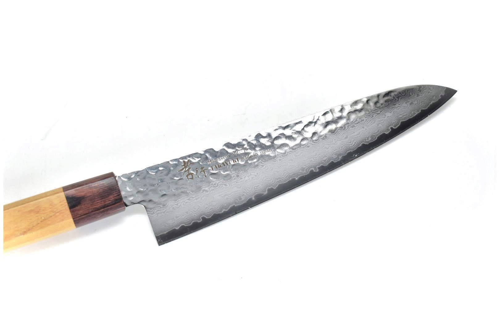 Sakai Takayuki VG10 33 Layer Damascus Gyuto Japanese Knife 210mm Keyaki (Japanese Elm) Handle