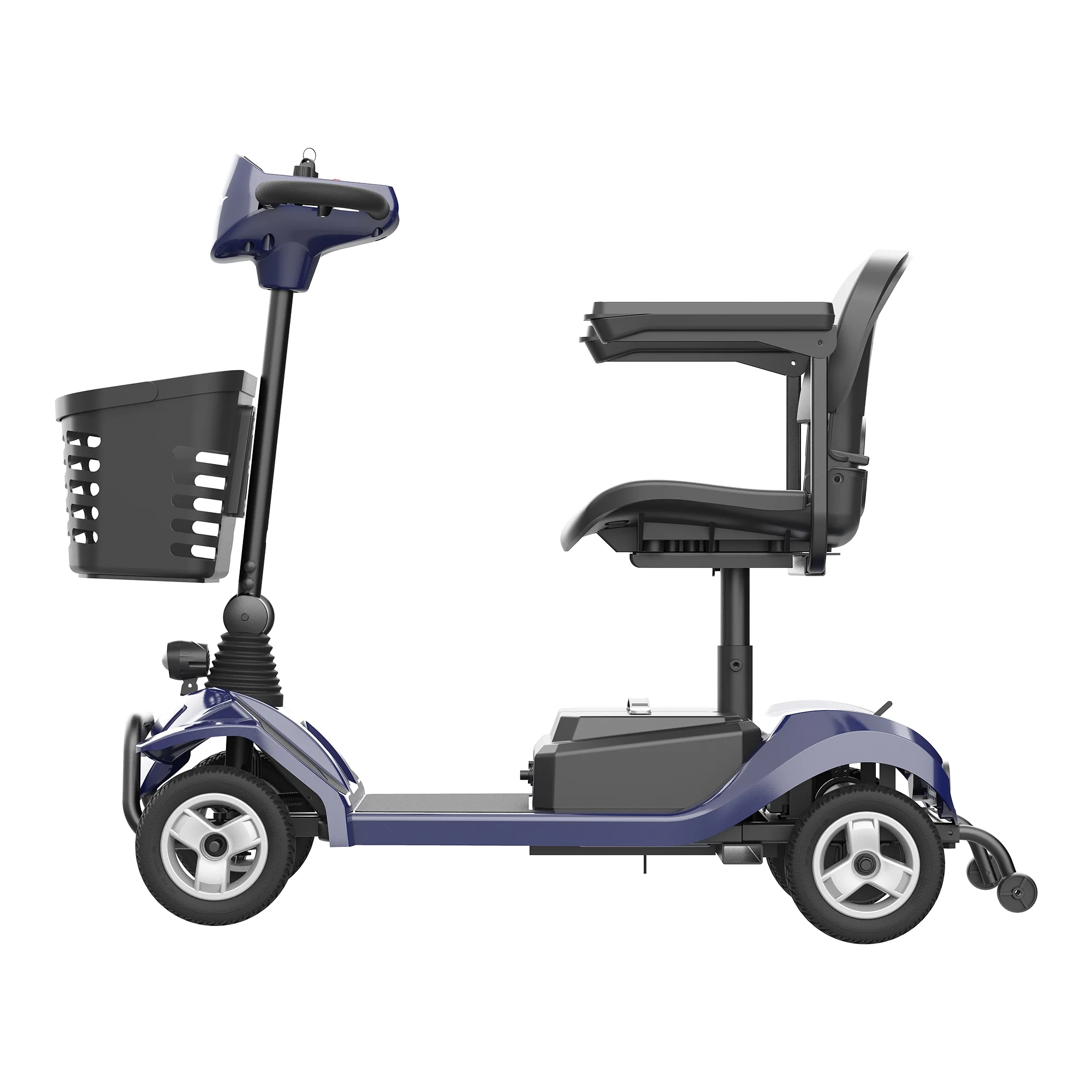Hoverfly T4 Mobility Scooter for Elderly, 4 Wheel Mobility Compact Scooters for Seniors 330lbs with Lights Basket, Blue - Curated Treasures Market