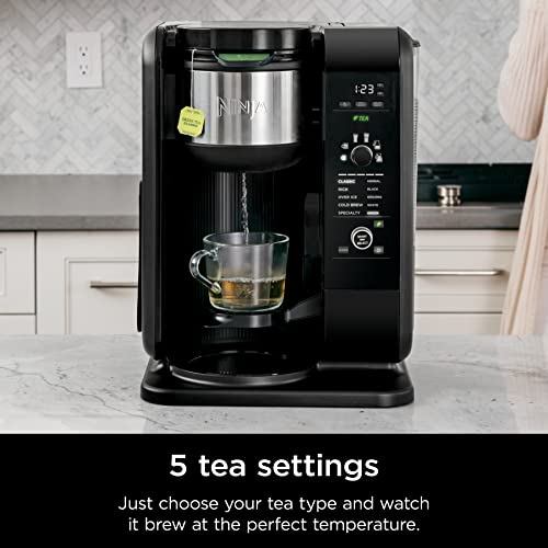 Ninja Hot and Cold Brewed System, Tea & Coffee Maker, with Auto-iQ, 6 Sizes, 5 Styles, 5 Tea Settings, 50 oz Thermal Carafe, Frother