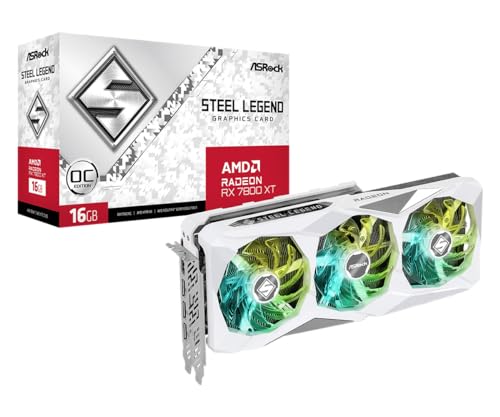 ASRock AMD Radeon RX 7700 XT Challenger 12GB GDDR6 192-bit 0dB Silent Cooling 7680 x 4320 DisplayPort HDMI LED Indicator 18Gbps Dual Fan Graphics Card